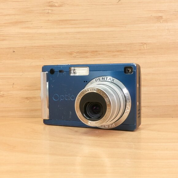 Pentax Optio S5i 5.0MP Digital Camera / Blue / Ultra Compact / Tested & Working - Picture 2 of 10